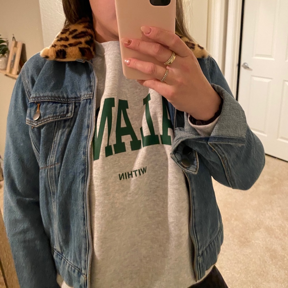 XLE Cheetah Denim Jacket